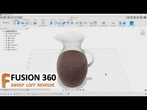 Learn Fusion 360 - Loft, Sweep, Revolve, and Solid Editing Commands - Lesson 4