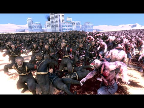 15,000 Parasite Zombies VS. 5,000 Nazi Zombies - Ultimate Epic Battle Simulator - UEBS