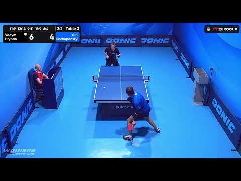 11:35 Vadym Hryban - Yurii Shchepanskyi 22.08.2023 TT Euro.Cup  Ukraine Star. TABLE 3