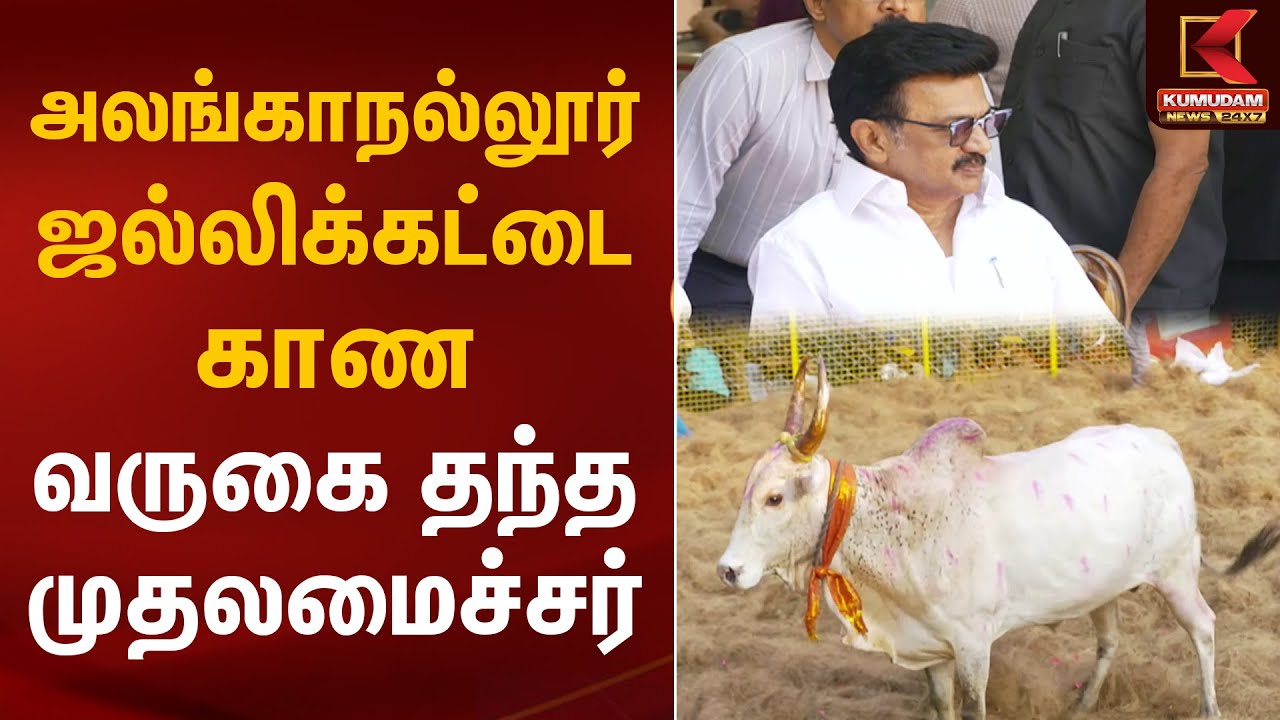 அலங்காநல்லூர் ஜல்லிக்கட்டை காண வருகை தந்த முதலமைச்சர் | CM MK Stalin | Alanganallur Jallikattu