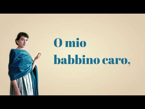Maria Callas - O mio Babbino Caro (Lyric Video)