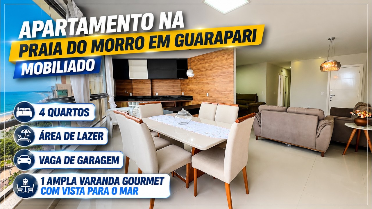 Praia do Morro mobiliado com 4 quartos e área de lazer