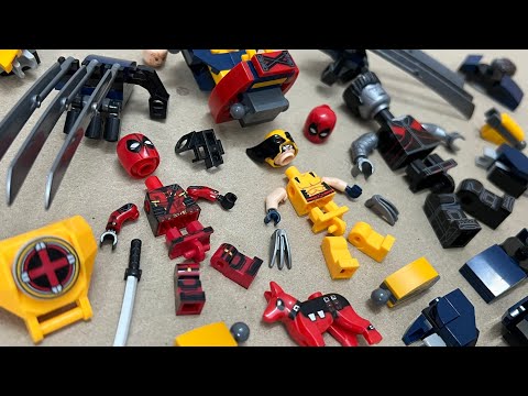 lego deadpool vs wolverine and colossus | minifigures lego unofficial 