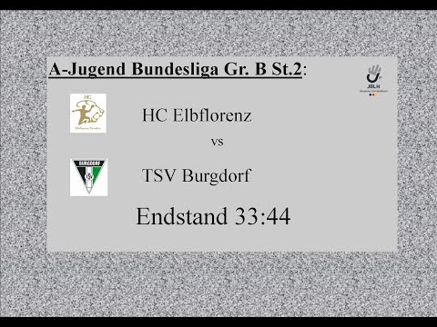 HC Elbflorenz 2006 - TSV Burgdorf, A-Jugend B St.2: Endstand 33:44 - Alle Tore im Schnelldurchgang