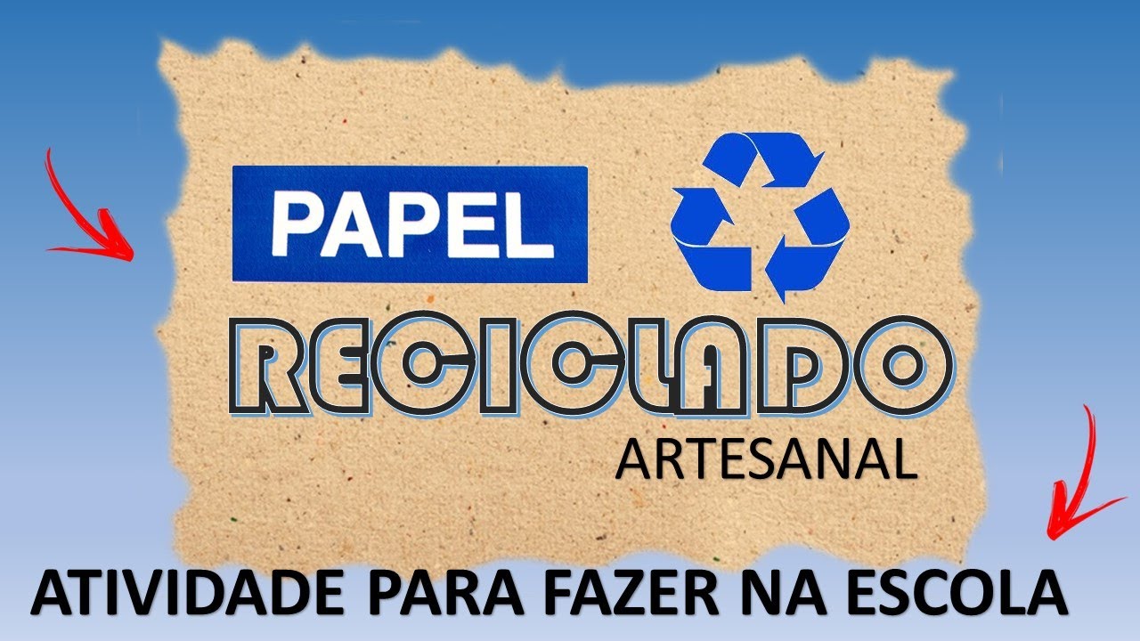 Papel reciclado de forma artesanal para CRIANÇA!!