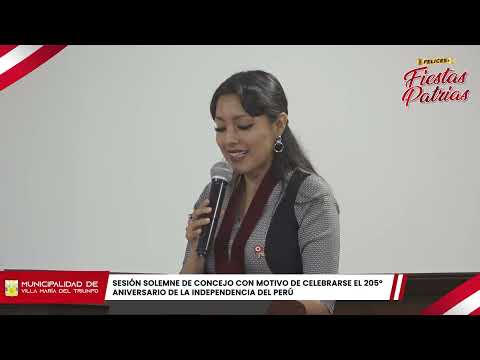 Sesión Solemne por el 205° Aniversario de la Independencia del Perú realizada el 13/07/2026, video de YouTube