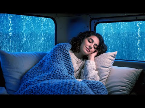 Leave It All To Sink Into Heavy Rain And Thunderstorms - Relax And Sleep In Cozy Car