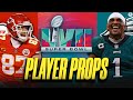 Super Bowl LVII Chiefs vs Eagles: TOP PLAYER PROPS [Travis Kelce, Jalen Hurts & MORE] | CBS Sports