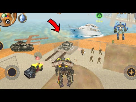 Vegas Crime Simulator (Transformer Truck Fight in Army Base) Robot on Cottage - Android Gameplay HD