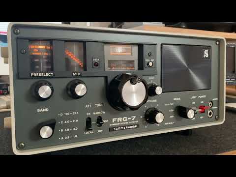 Sommerkamp / Yaesu FRG7 short wave receiver on SSB amateur radio 14Mhz