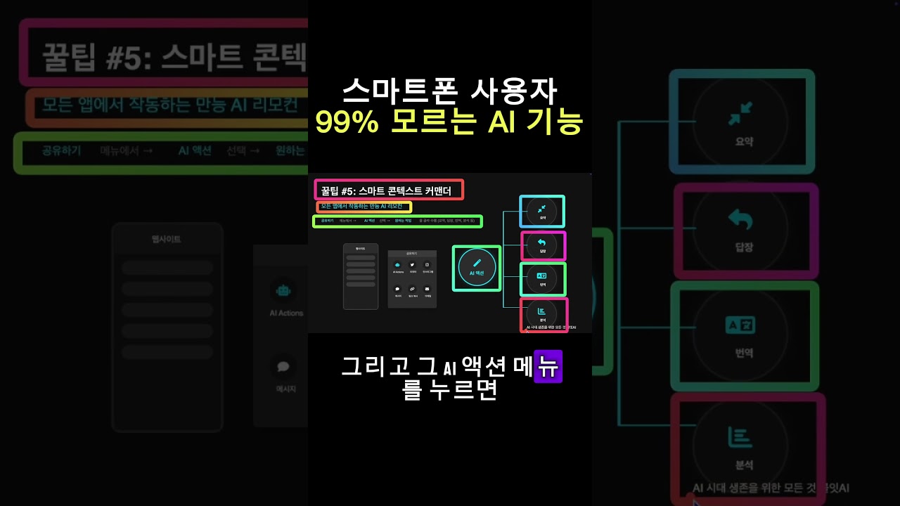 스마트폰에서 AI 1초 만에 쓰는 법 #ai #smartphone #스마트폰꿀팁