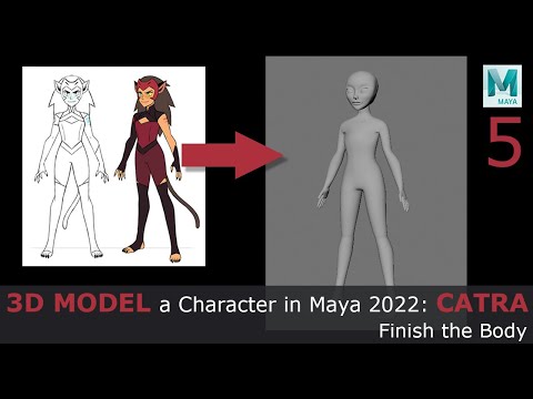 3D Model a Character in Maya 2022: Catra - Finish  the Body