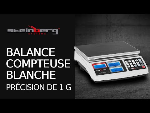 Vidéo - Balance compteuse blanche - 30 kg / 1 g