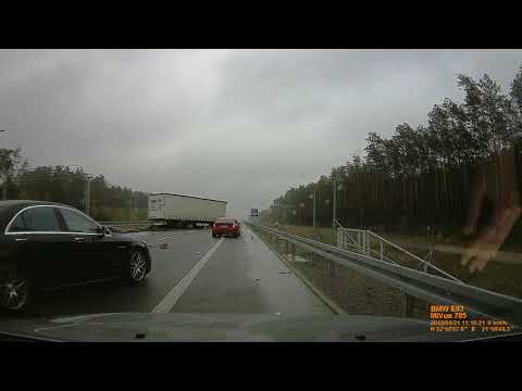 Kolizja Mercedesa z TIRem na S8 - wrzesień 2019