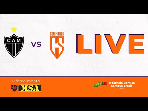 ATLÉTICO X COIMBRA 2º TORNEIO BENFICA CAMPUS BRASIL 2023 SUB 15 - SEMI-FINAL  #aovivo #futebol