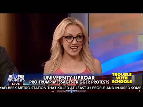 03-28-16 Kat Timpf on Fox & Friends - Trump Chalk Drawing Offense