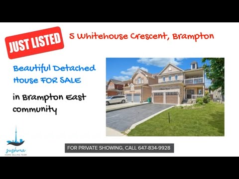 SOLD  - Beautiful 5 Whitehouse Crescent, Brampton, ON