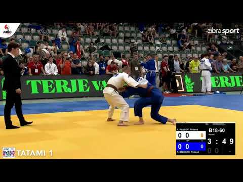 Nordic judo championship 2018 Patrick Pavlov - Paavo Snicker 60kg