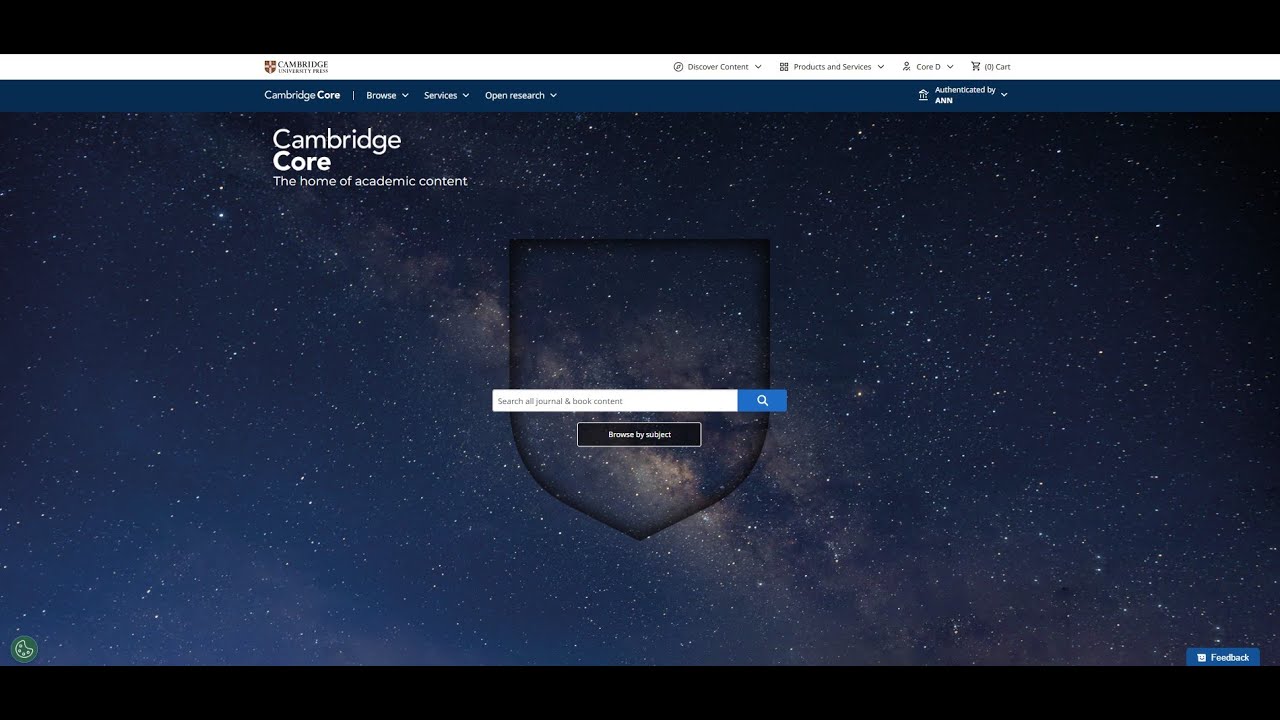 Cambridge Core - Browsing, Content, and Access