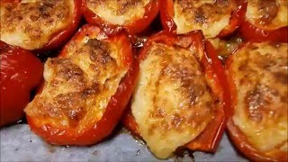 פלפלים אפויים עם גבינות ושמן זית כמה טעים ובריא בקלי קלות הערוץ הרשמי