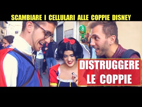 SCAMBIARE I CELLULARI ALLE COPPIE DISNEY e dei Cartoni Animati - Giacomo Hawkman