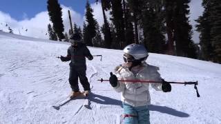 preview picture of video 'Sofia & Cole Learn to ski at China Peak'