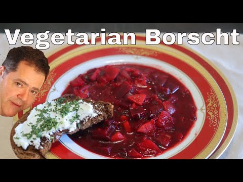 Vegetarian borscht soup easy