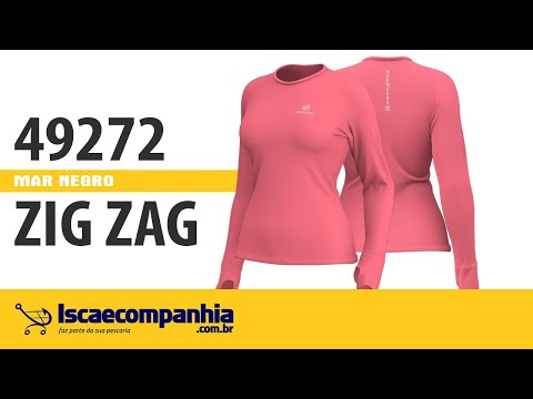 Vídeo Camiseta Feminina Poliamida Mar Negro 49272 - Zig Zag