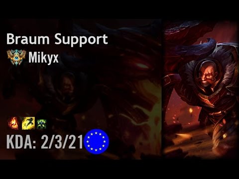 Braum Support vs Alistar - Mikyx - EUW Challenger Patch 6.10