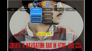 Create a Drop Down Navigation Bar