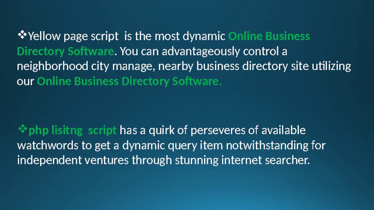 Online Directory website Script | php listing script