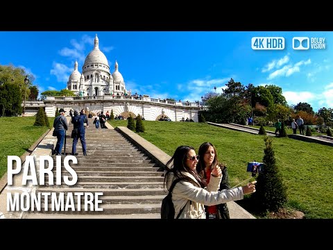 Montmatre Paris - Sacre Coeur - 🇫🇷 France [4K HDR] Walking Tour