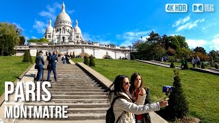 Montmatre Paris - Sacre Coeur - 🇫🇷 France [4K HDR] Walking Tour