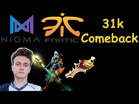 Nigma VS Fnatic - Miracle Lvl 30 Lancer RAPIER 31k Gold Comeback Game 1 Highlights Leipzig Major