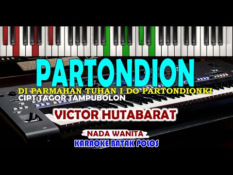 Karaoke-PARTONDION(Diparmahan Tuhan i)SUARA WANITA ||Live Keyboard|Dwnload StylediDESKRIPSI