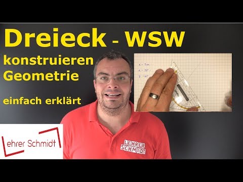 Constructing a triangle -WSW- Angle, segment, angle | Geometry | Mathematics | Lehrerschmidt