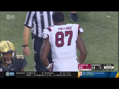2018 USC vs Vanderbilt - Kiel Pollard 12 Yd Reception, Fired up!