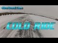 Cold Winter Scooter Ride On Icy Roads