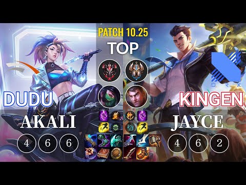 HLE DuDu Akali vs DRX Kingen Jayce Top - KR Patch 10.25