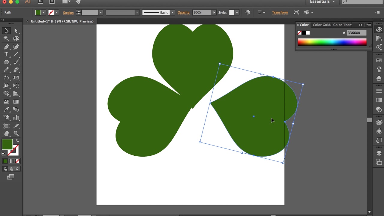 Adobe Illustrator - Basic Vector Shamrock