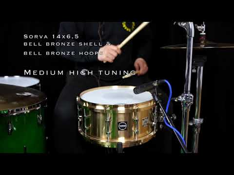 Sorva 14x6,5 cast bell bronze snare & cast bronze hoops