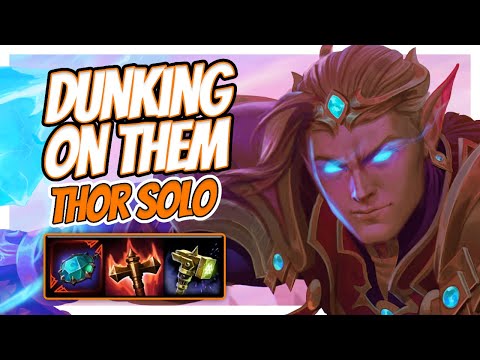 MASSIVE THOR DUNKS! - Smite Thor Season 9 solo