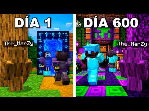 SOBREVIVÍ 600 DÍAS dentro de una BASE SECRETA de MINECRAFT