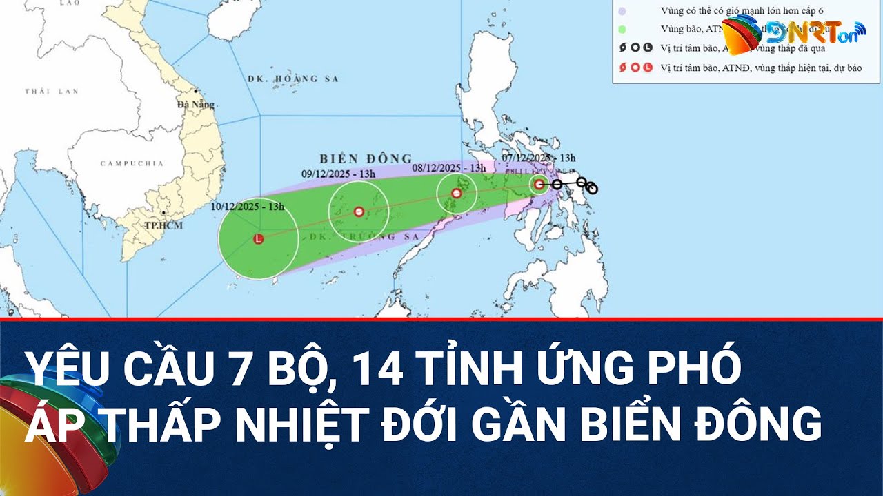 THỜI SỰ ĐÀ NẴNG | Dự báo 14 tỉnh thành chịu ảnh hưởng của áp thấp nhiệt đới sắp vào Biển Đông