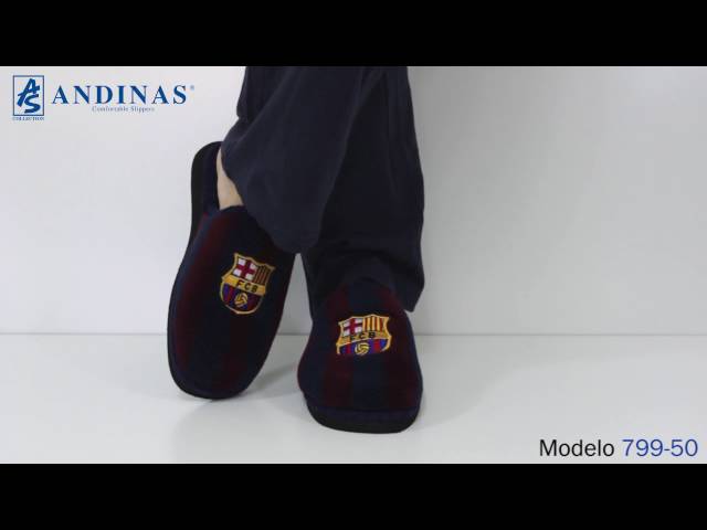 Vídeo relacionado con MARPEN SLIPPERS, Zapatillas de Casa Ligeras de Invierno Oficiales del FC Barcelona de Fútbol para Hombre o Mujer, Abiertas Negras, Talla 41