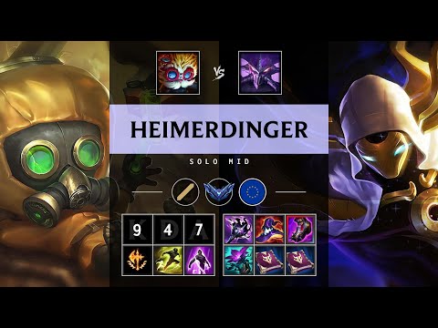Heimerdinger Mid vs Kassadin - EUW Diamond Patch 25.17