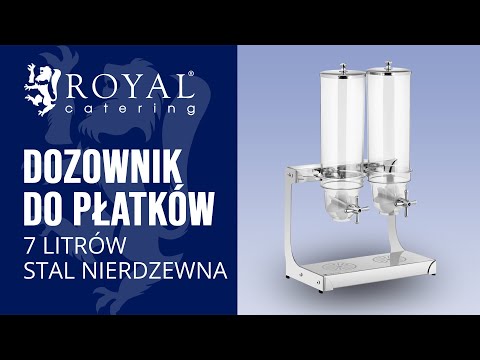 Video - Dozownik do płatków - 7 litrów - stal nierdzewna