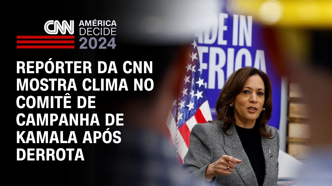 Repórter da CNN mostra o clima no comitê de campanha de Kamala após derrota | BASTIDORES CNN