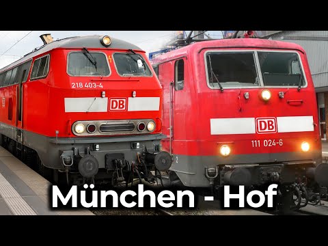 Traktionswechsel in der Oberpfalz | 4K Führerstandsmitfahrt: München - Regensburg - Hof | RE 2