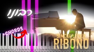 Ribono by Simcha Leiner. Easy piano tutorial with chords . רבונו. פלייבק
